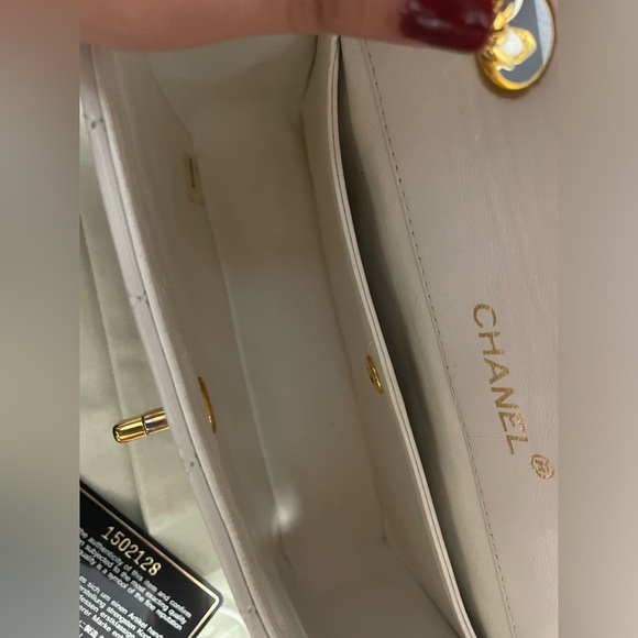 Chanel Rare Vintage Bicolor Single Flap with removable pouch - Picture 14 of 16